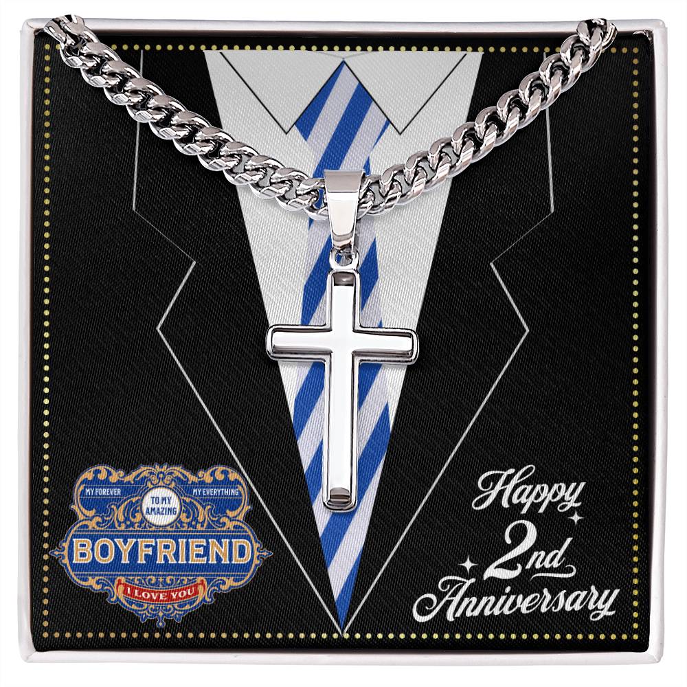 JGF Jewelry Gifts for Family 2 Year 2nd Anniversary For Him Boyfriend