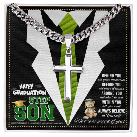JGF Jewelry Gifts for Family Step Son PhD Graduation For Boys
