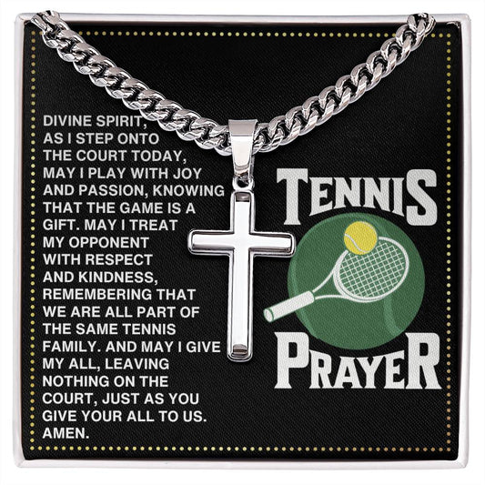 JGF Jewelry Gifts for Family Tennis Necklace For Men Prayer