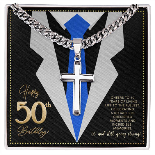 JGF Jewelry Gifts for Family Happy 50th Birthday Card for Men