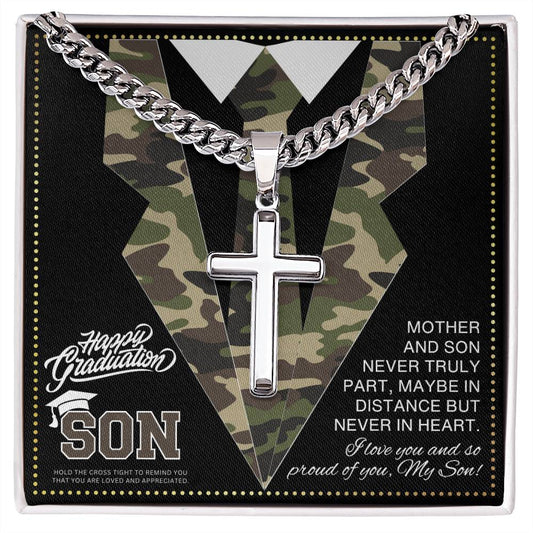 JGF Jewelry Gifts for Family Military Boot Camp Graduation Gifts Cross Necklace For My Son