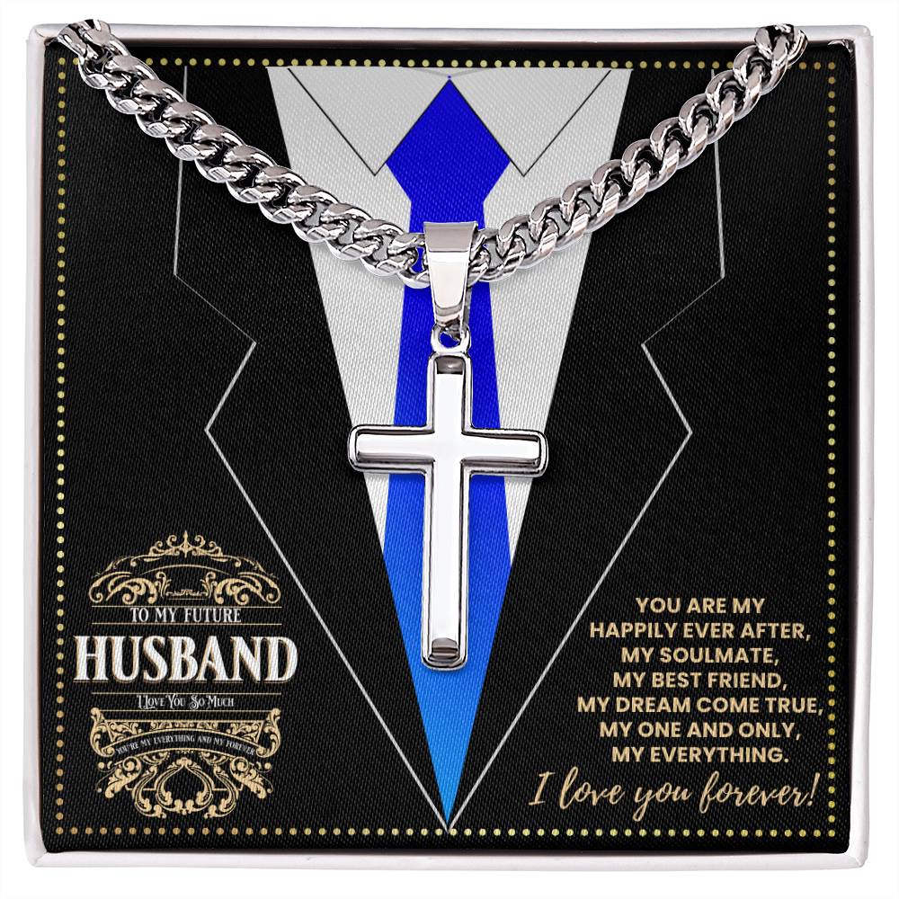 JGF Jewelry Gifts for Family My Dear Future Husband Cross Necklace