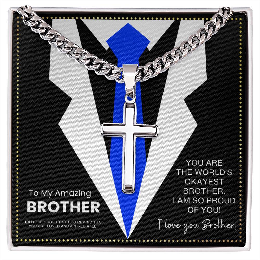 JGF Jewelry Gifts for Family Brother Stainless Steel Necklace For Men With Pendant