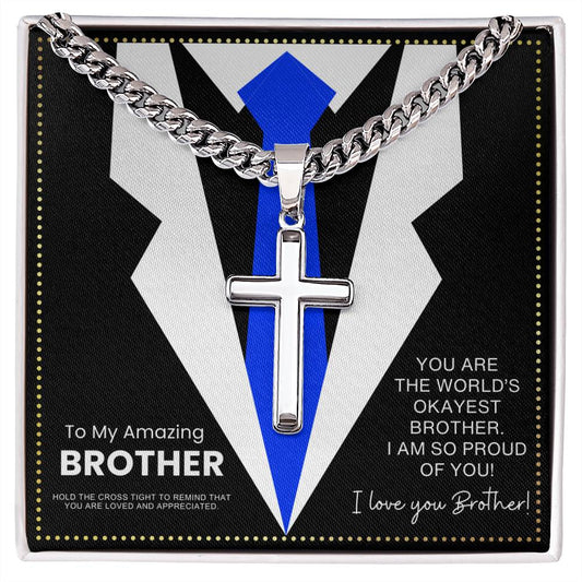 JGF Jewelry Gifts for Family Brother Stainless Steel Necklace For Men With Pendant