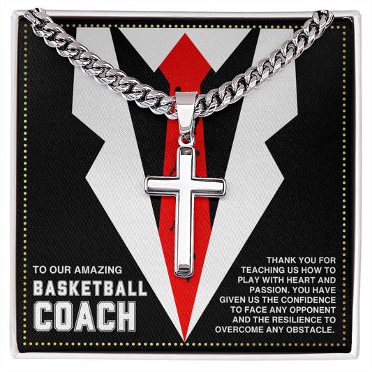 JGF Jewelry Gifts for Family Basketball Necklace For Men Coach