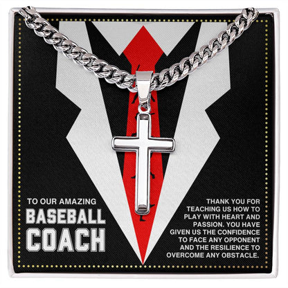 JGF Jewelry Gifts for Family Baseball Coach Necklace