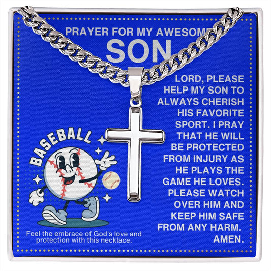 JGF Jewelry Gifts for Family Youth Baseball Necklace For Boys