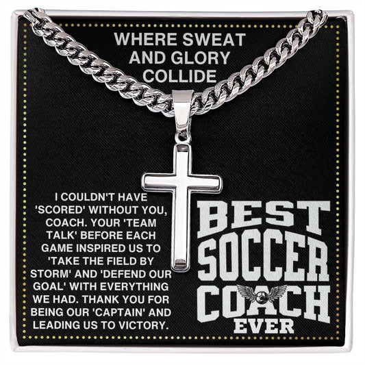 JGF Jewelry Gifts for Family Thank You Coach Soccer Ball