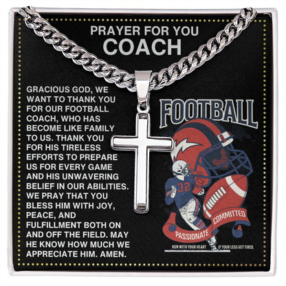 JGF Jewelry Gifts for Family Thank You Coach Card Football