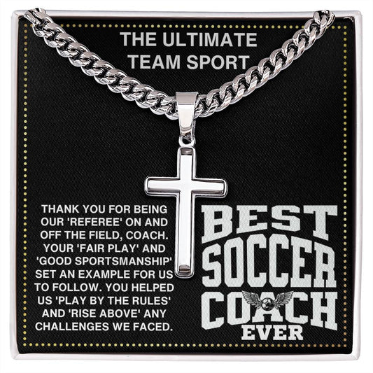 JGF Jewelry Gifts for Family Thank You Coach Soccer Card
