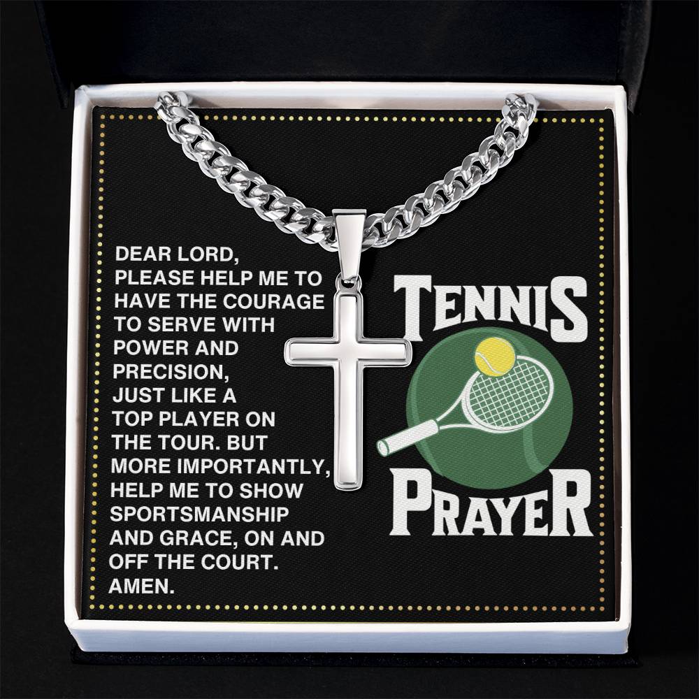 JGF Jewelry Gifts for Family Cross Tennis Necklace Prayer