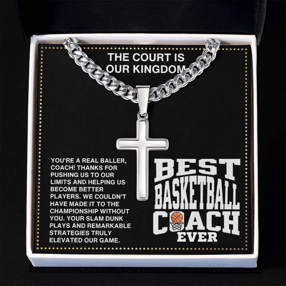 JGF Jewelry Gifts for Family Coach Basketball Necklace For Boys Men