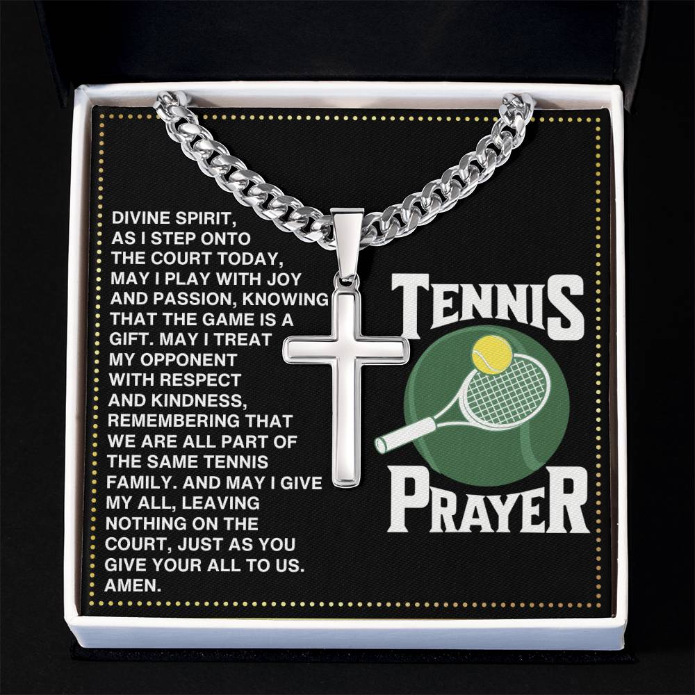 JGF Jewelry Gifts for Family Tennis Necklace For Men Prayer