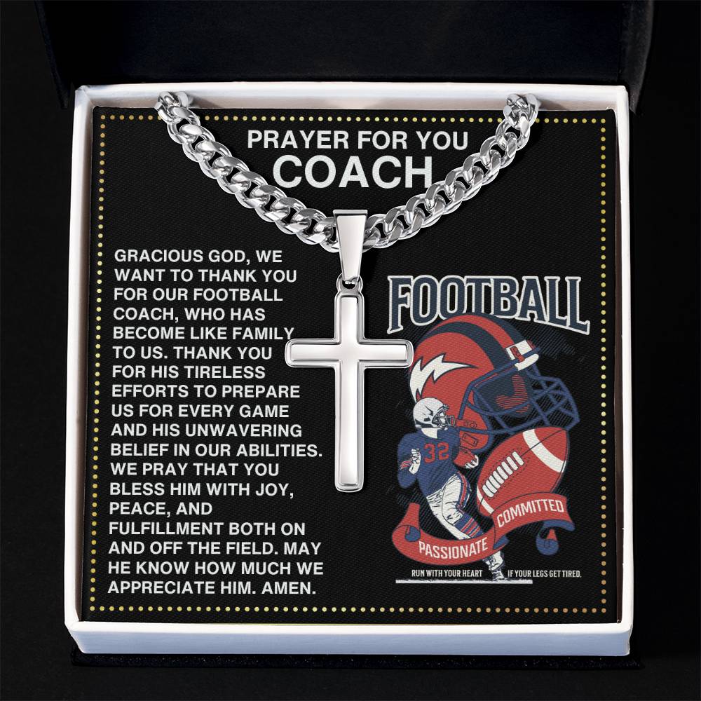 JGF Jewelry Gifts for Family Thank You Coach Card Football