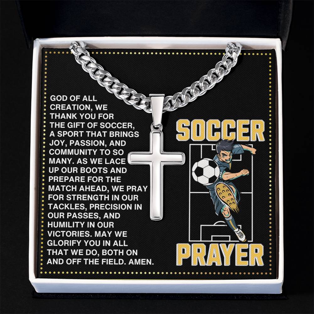 JGF Jewelry Gifts for Family Soccer Necklace Prayer