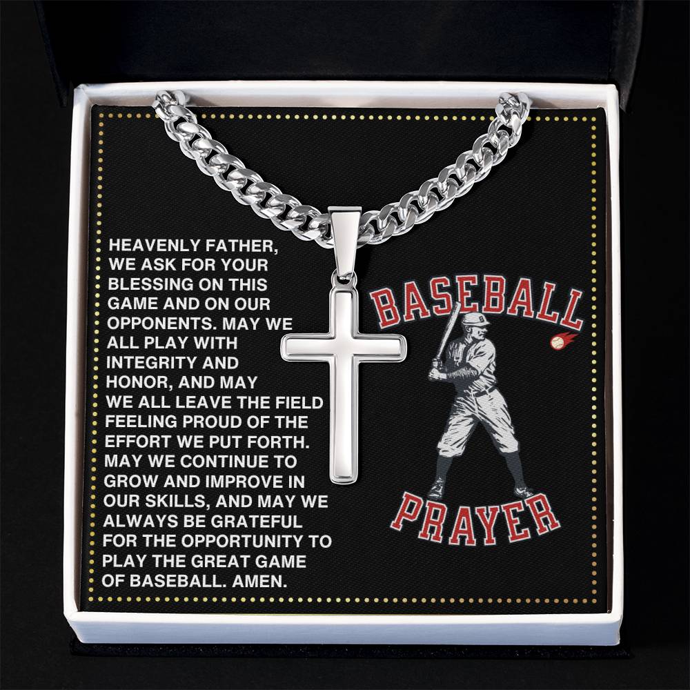 JGF Jewelry Gifts for Family Baseball Necklace Prayer