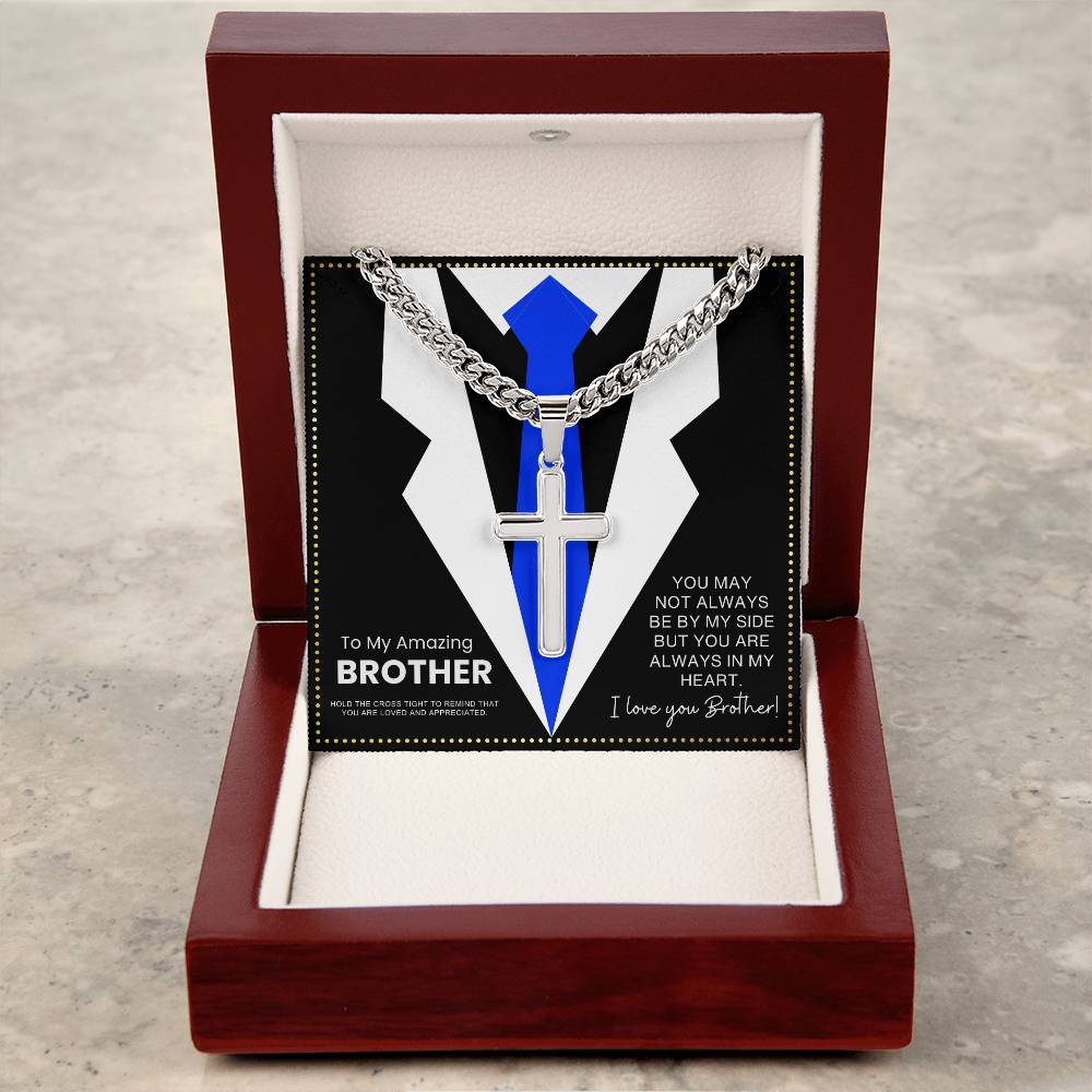 JGF Jewelry Gifts for Family Presents For Brothers From Sister Cross Necklace Men