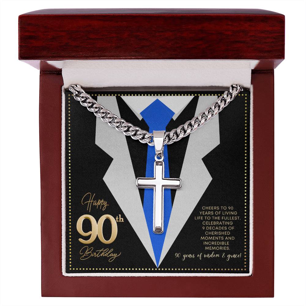 JGF Jewelry Gifts for Family Happy 90th Birthday Gifts For Men