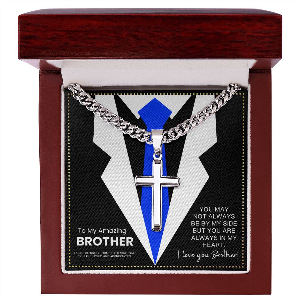 JGF Jewelry Gifts for Family Presents For Brothers From Sister Cross Necklace Men