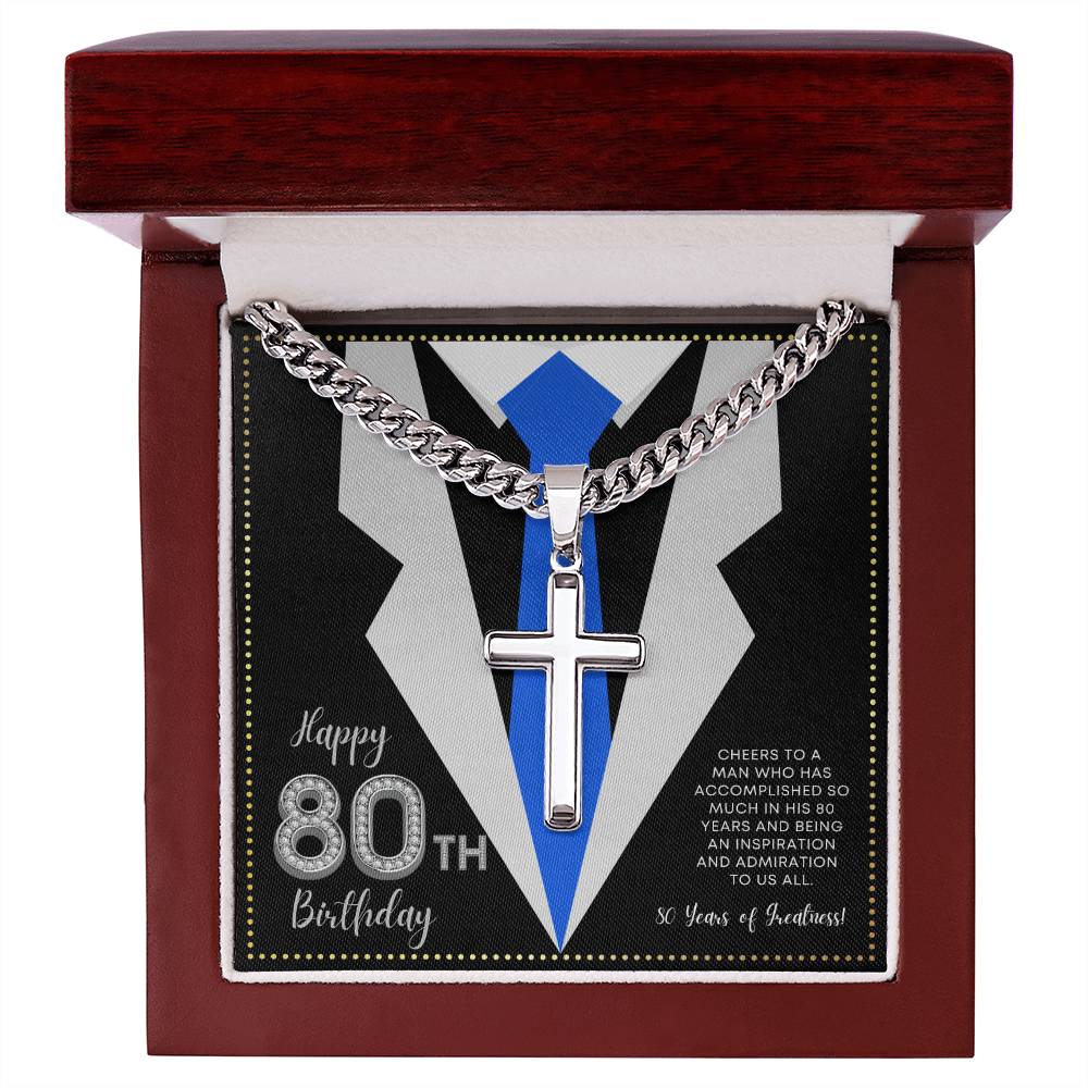 JGF Jewelry Gifts for Family Birthday Gifts For Men Turning 80 Year Old