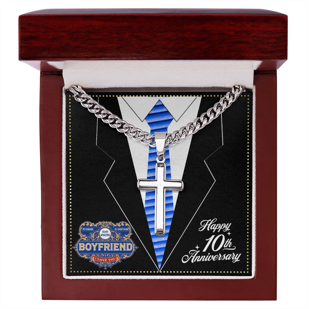 JGF Jewelry Gifts for Family 10 Year 10th Anniversary For Him Boyfriend