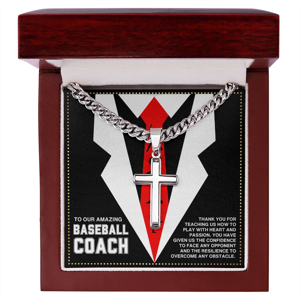 JGF Jewelry Gifts for Family Baseball Coach Necklace