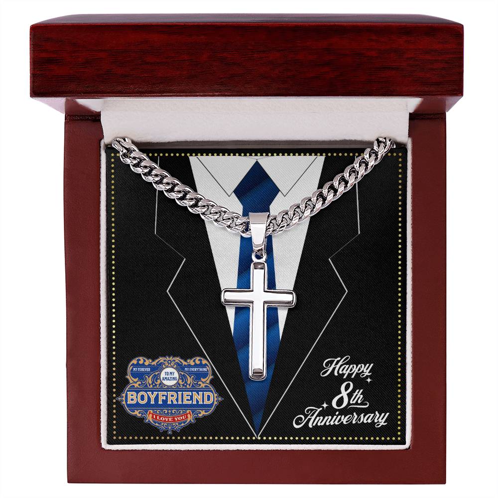 JGF Jewelry Gifts for Family 8 Year 8th Anniversary For Him Boyfriend