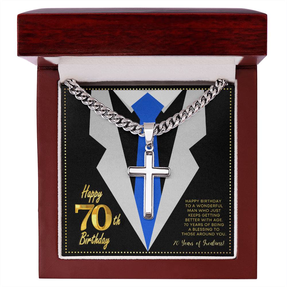 JGF Jewelry Gifts for Family 70 Year Old Birthday Gifts For Men