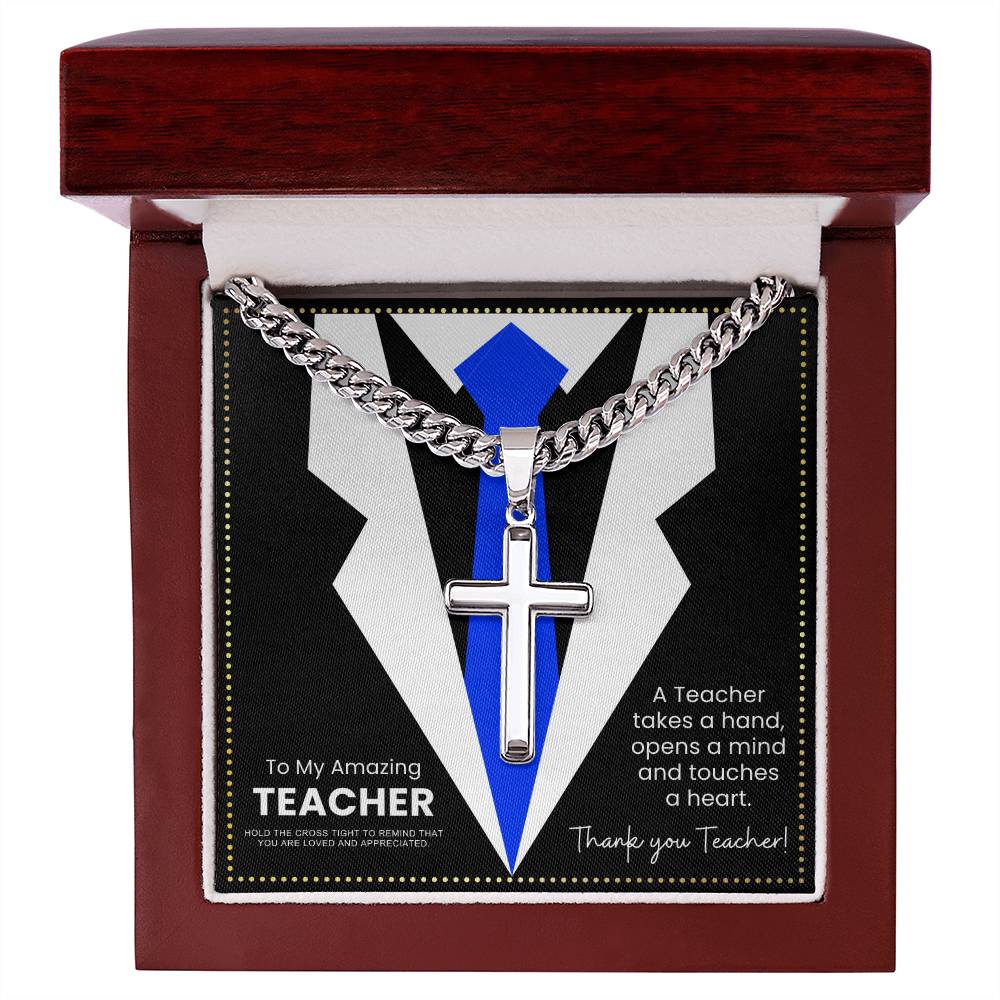 JGF Jewelry Gifts for Family Birthday Cross Necklace Gifts For Teachers Men Man Male