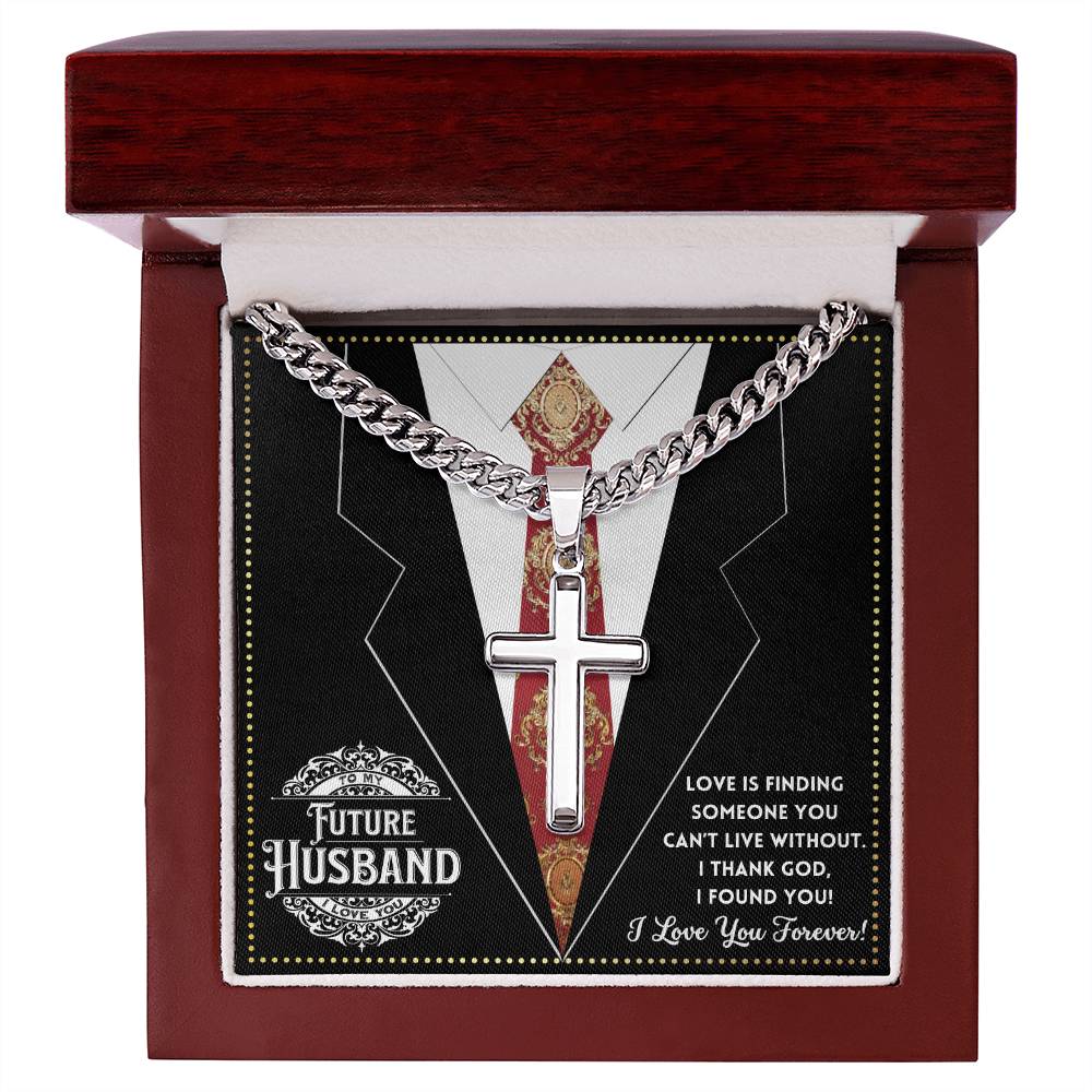 JGF Jewelry Gifts for Family To My Future Husband Cross Necklace