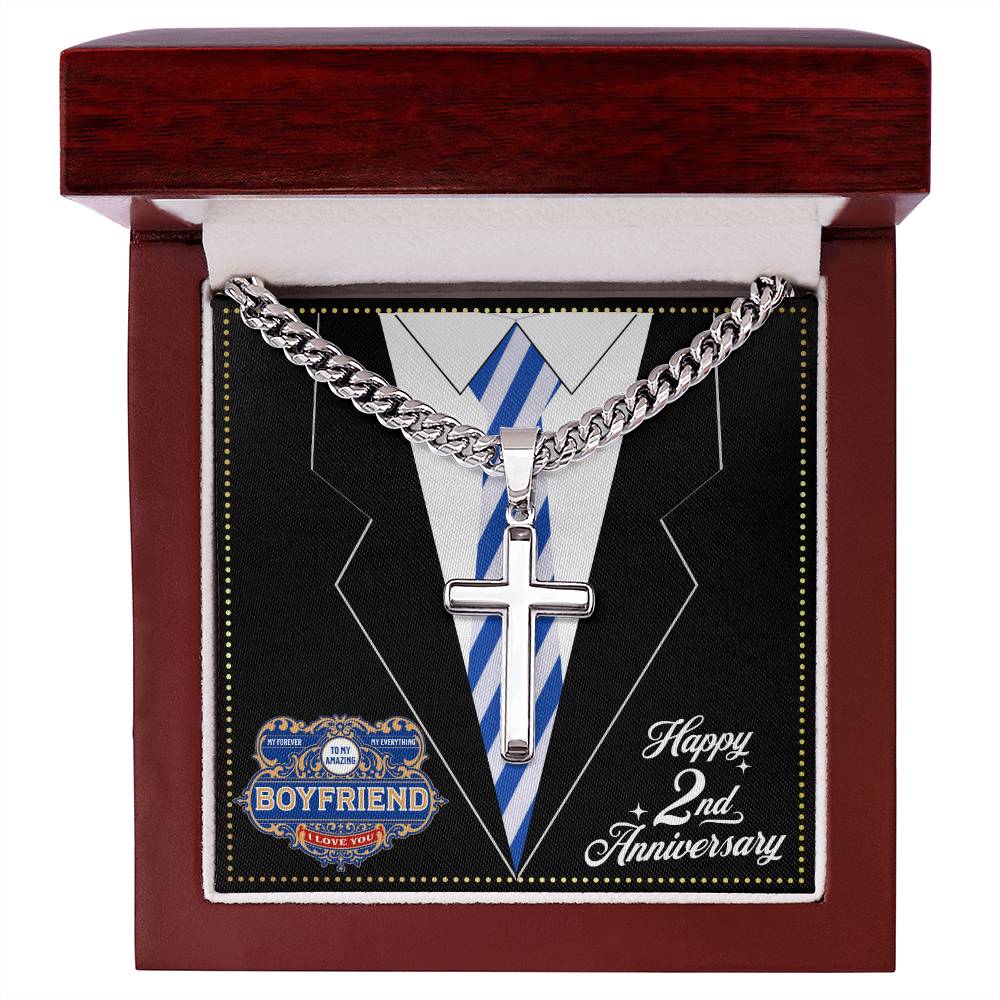 JGF Jewelry Gifts for Family 2 Year 2nd Anniversary For Him Boyfriend