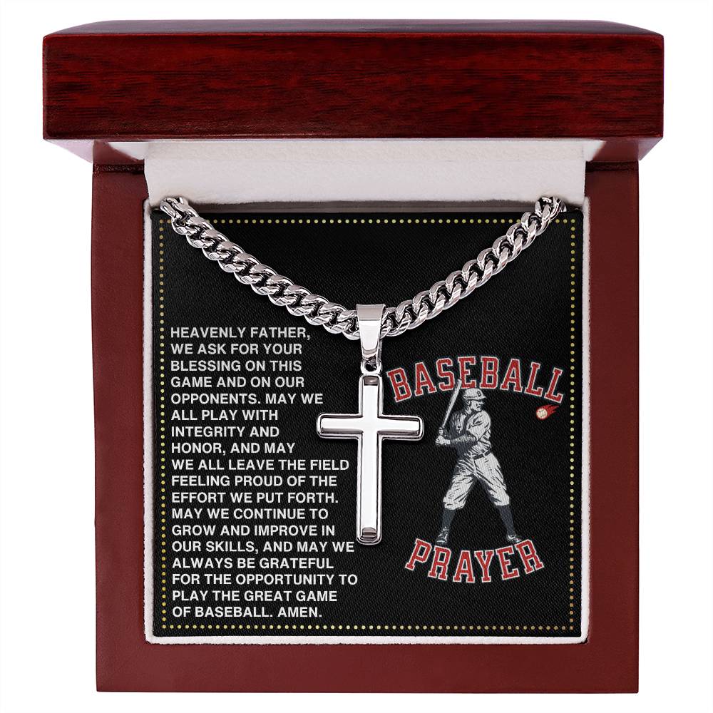 JGF Jewelry Gifts for Family Baseball Necklace Prayer