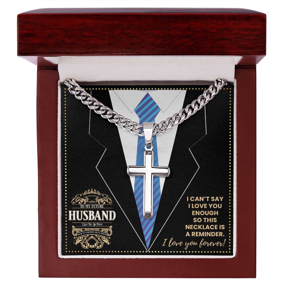 JGF Jewelry Gifts for Family Dear Future Husband Cross Necklace For Him