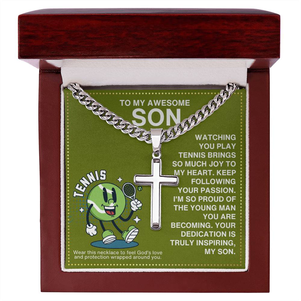 JGF Jewelry Gifts for Family  Cross Tennis Necklace