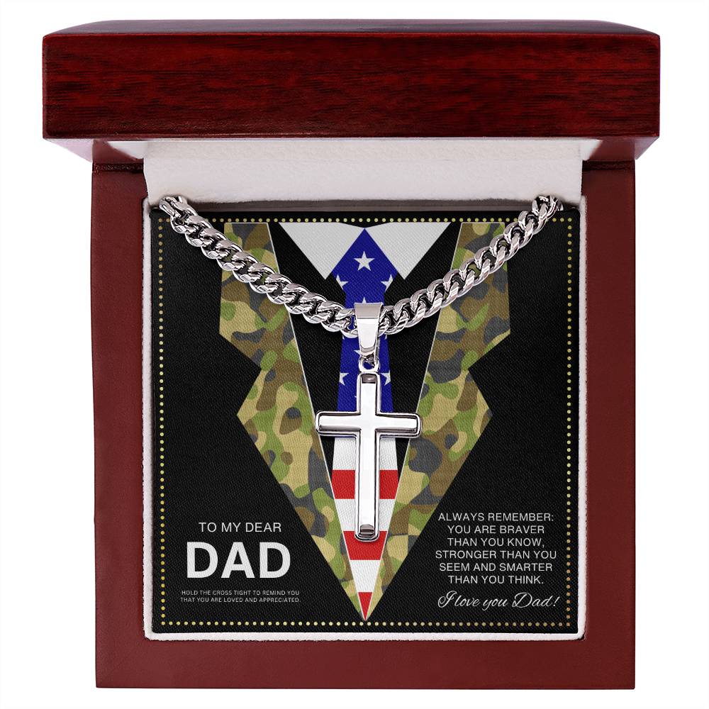 JGF Jewelry Gifts for Family USMC Necklace Marine Corps Necklace American Flag Cross Necklace for Dad