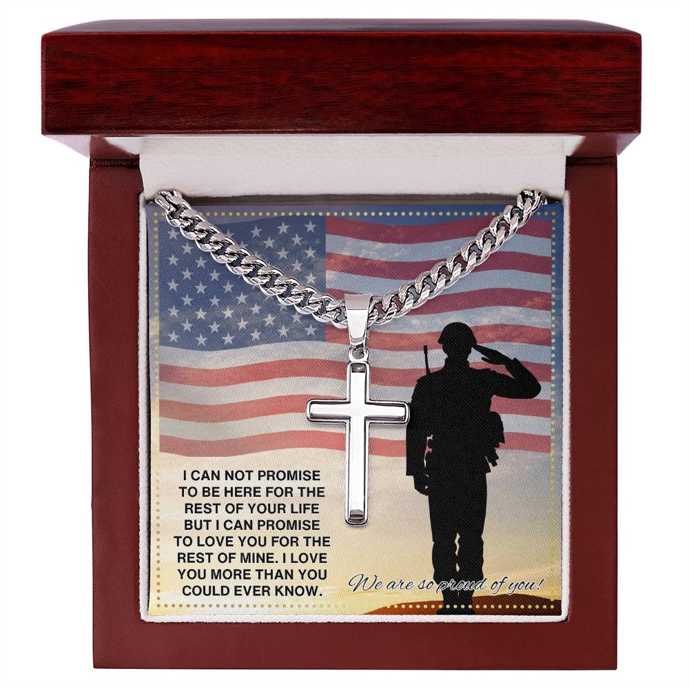 JGF Jewelry Gifts for Family US Military Army Soldier Necklace For Men