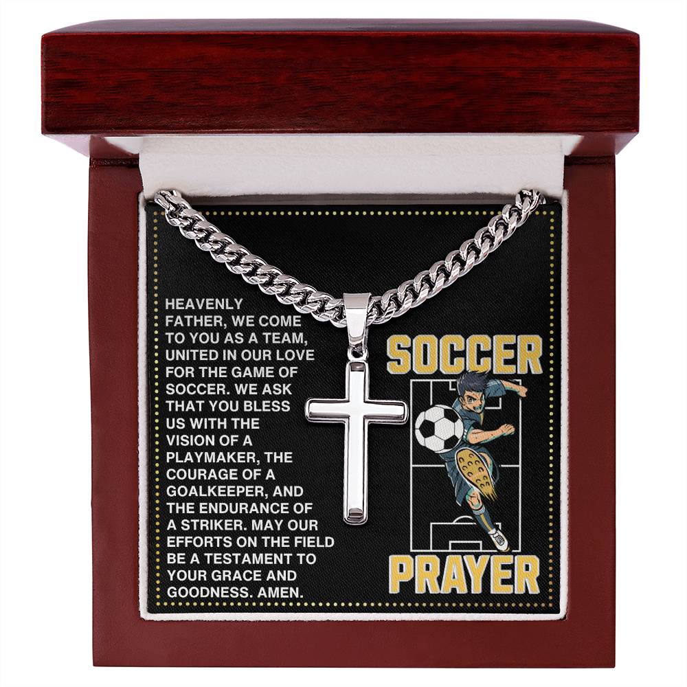 JGF Jewelry Gifts for Family Soccer Necklace Prayer For Boys