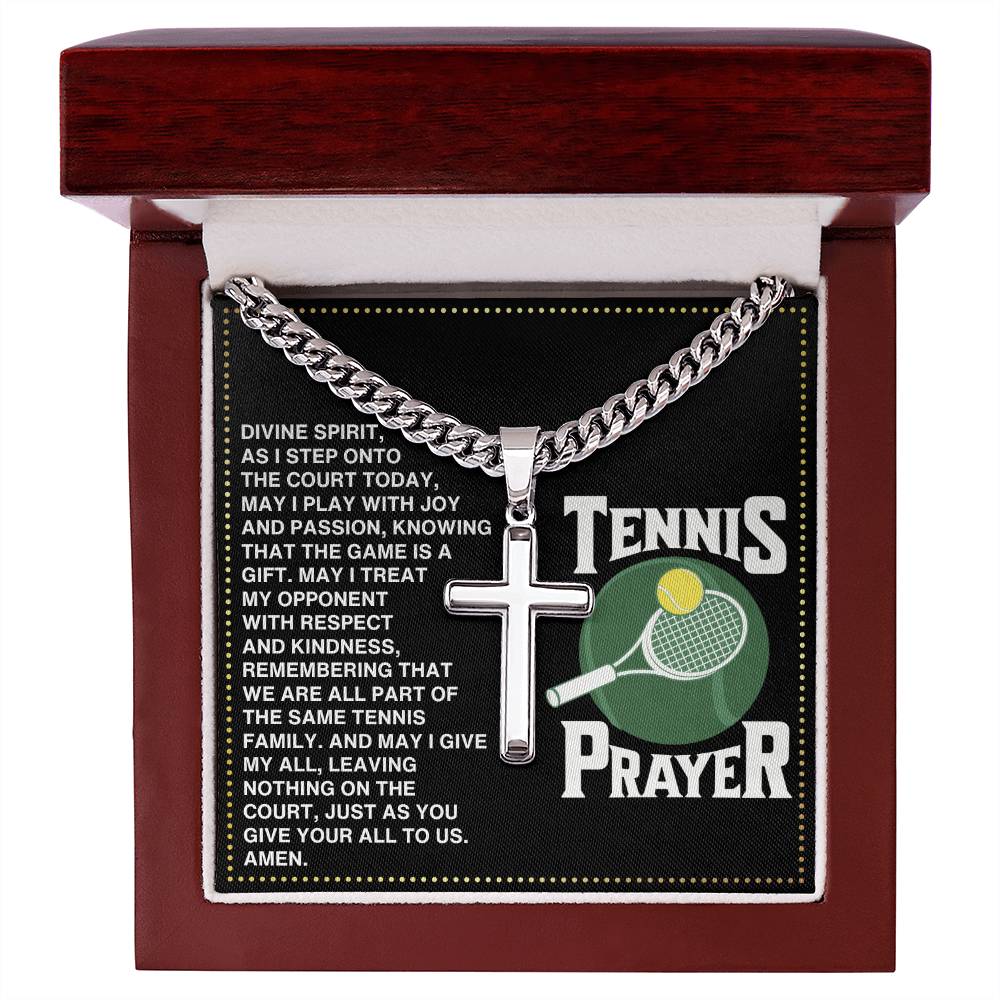 JGF Jewelry Gifts for Family Tennis Necklace For Men Prayer