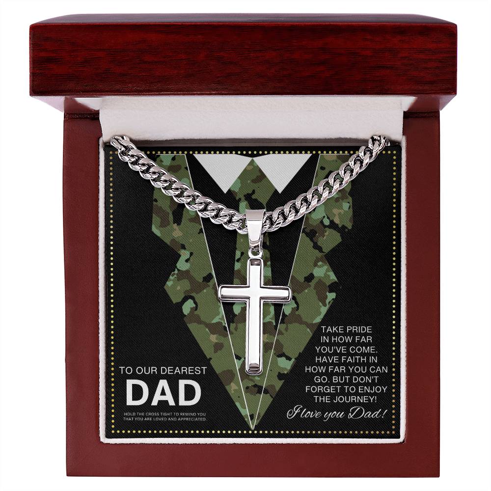 JGF Jewelry Gifts for Family Air Force Gifts For Men In Military Cross Necklace Sterling Silver