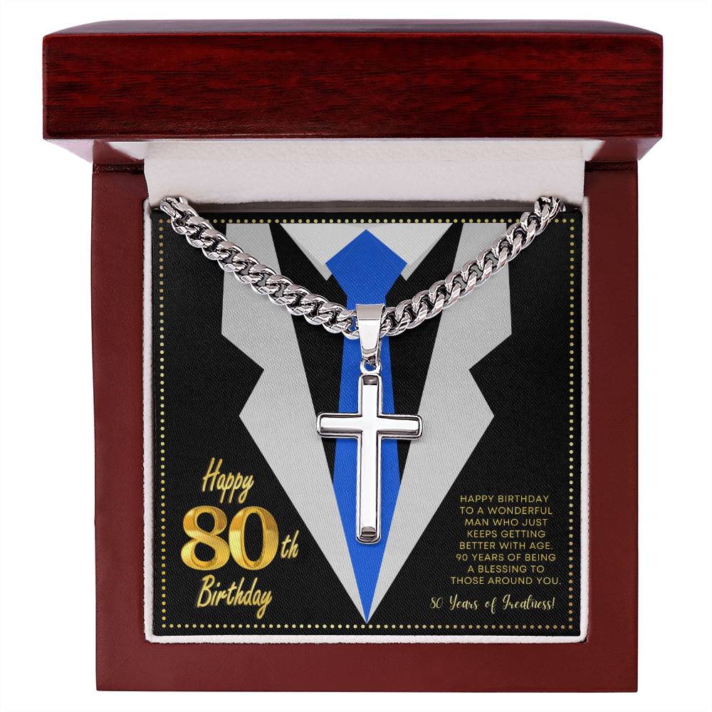 JGF Jewelry Gifts for Family Happy 80th Birthday Gifts Ideas For Men Turning 80