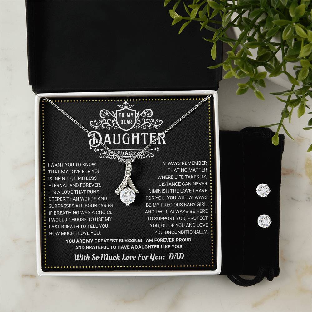 JGF Jewelry Gifts For Family - Graduation Wishes": Inspirational Quote Necklace for Daughter