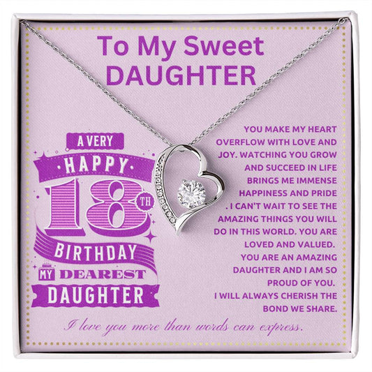 JGF Jewelry Gifts for Family 18th Birthday Card Daughter Turning 18 Year Old Ideas