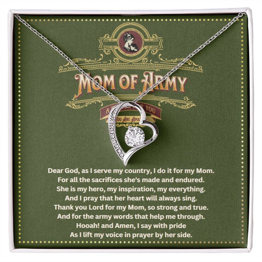 JGF Jewelry Gifts for Family Army Mom Necklace Pendant For Women Heart Pendant Jewelry Gifts Ideas For Her