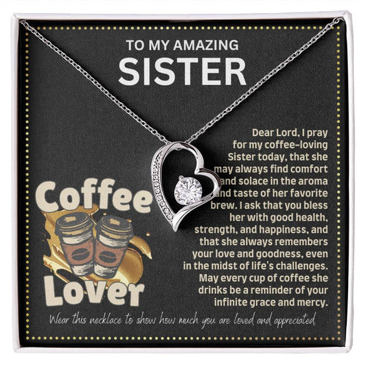 JGF Jewelry Gifts for Family I Love You Coffee Lover Sister Necklace from Brother