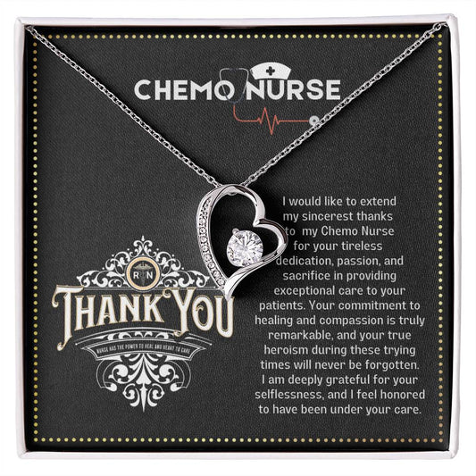 JGF Jewelry Gifts for Family Chemo Nurse RN Thank You Gifts for Women Heart Necklace