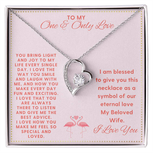 JGF Jewelry Gifts for Family My Beloved Wife Memory Necklace