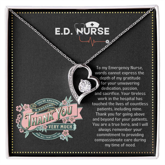 JGF Jewelry Gifts for Family ED ER RN Nurse Necklace Gifts Thank You