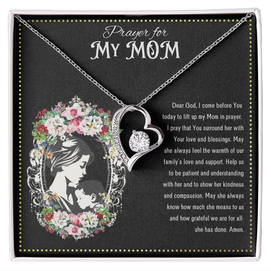 JGF Jewelry Gifts for Family | Mother's Day Gifts I Love You Mom Heart Necklace | Happy Birthday Prayer For Mother