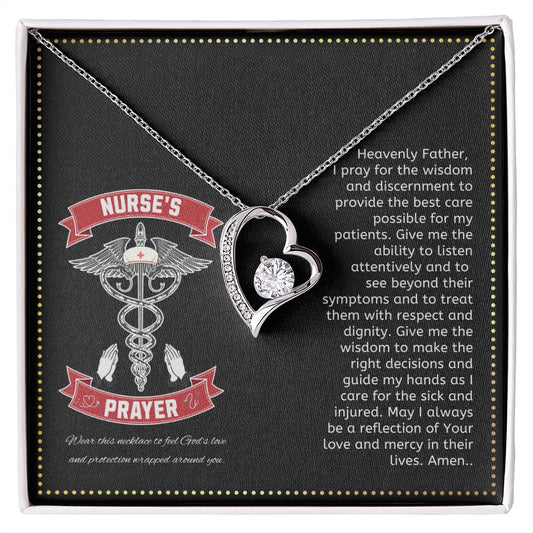 JGF Jewelry Gifts for Family | Nurses Prayer Necklace For Men And Women | Registered Nurse RN Necklaces Sterling Silver