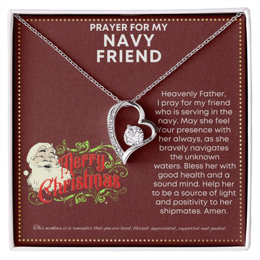 JGF Jewelry Gifts for Family Heart Necklace US Military Retirement Gifts For Women Navy Friend